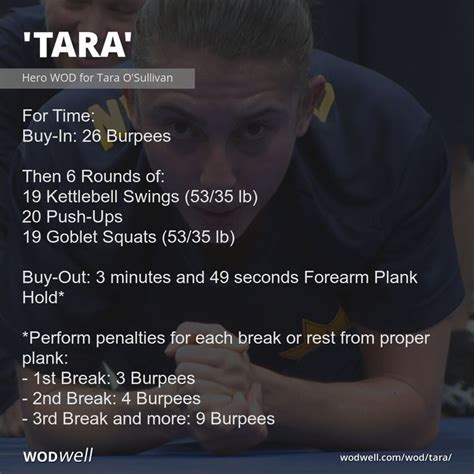 Tara Workout Hero Wod For Tara Osullivan Wodwell Crossfit