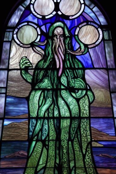 Stained Glass Cthulhu Ii Ai Generated Artwork Nightcafe Creator