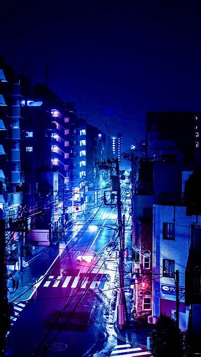 Aesthetic Neon Lights Tokyo Night Anime Japan