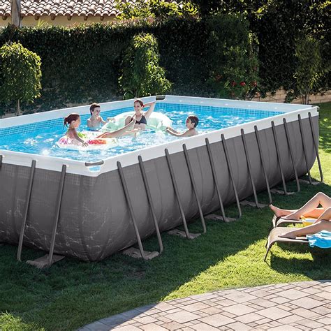 Intex 24 Foot By 12 Foot By 52 Inch Rectangular Ultra Frame Pool