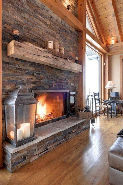 80 Incridible Rustic Farmhouse Fireplace Ideas Makeover 56 Rustic