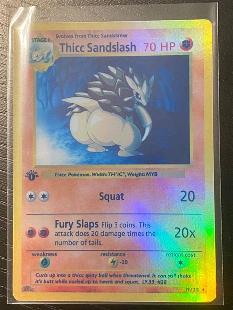 Thicc Sandslash Charizard Gx Ex Vmax V Pokémon Card Orica Etsy Finland