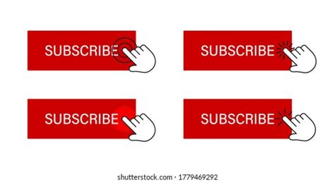 Subscribe Button Hand Cursor Subscription Process Stock Vector Royalty