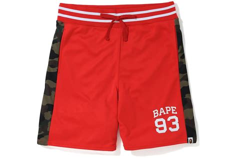 Bape Basketball Shorts Red Mens Ss19 Us