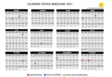 Los 9 festivos obligatorios del 2021 son: Calendario Laboral 2021 Barcelona / Federacion De Construccion Y Servicios Madera Mueble Y ...