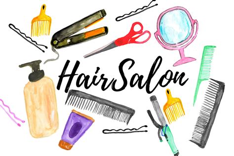 Watercolor Hair Salon Clipart Illustrations ~ Creative Market