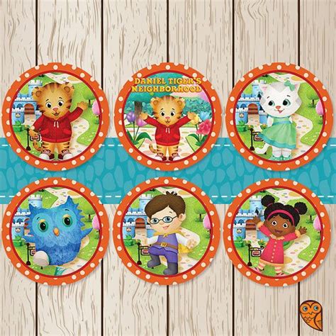 Printable Daniel Tiger Cupcake Toppers By Brightowlcreatives 200