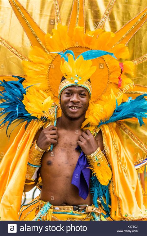 Nottingham Carnival August 2017 Black Male Performer With Bare Torso