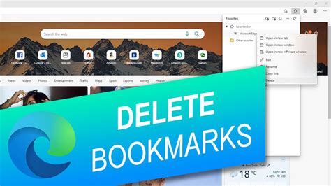 How To Delete Bookmarks In Edge Youtube