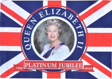 Queen Elizabeth Ii Platinum Jubilee Official White Flag Hand Made In