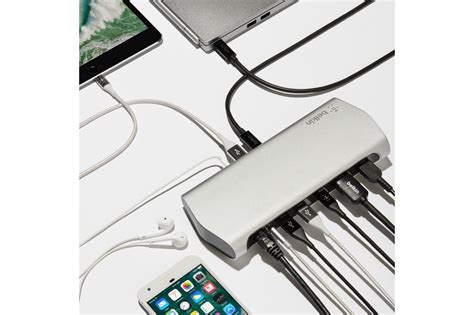 It allows just a single port to provide power, high speed data, video, and even audio to and from your peripherals. Belkin USB-C 3.1 Express Dock HD | DISKIDEE