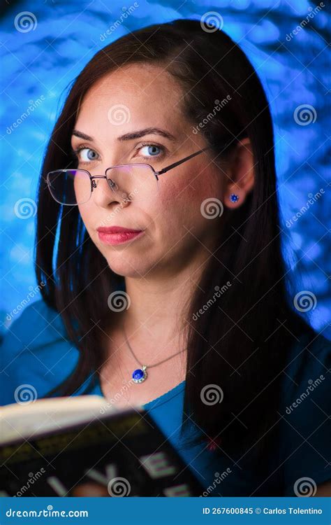 Woman Reading A Book Stock Image Image Of Female Cheerful 267600845