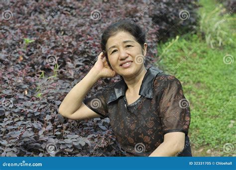 Happy Asian Mature Woman Stock Image Image Of Fashionable Free