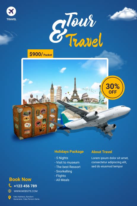 Travel Agency Poster Template Postermywall
