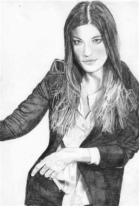 My Pencil Drawing Of Jennifer Carpenter Aka Deborah Morgan Pencil Portrait Pencil Drawings