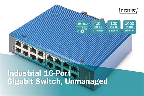 Tienda Digitus B2b Conmutador De Red Ethernet Gigabit De 16 Puertos Industrial No Gestionado