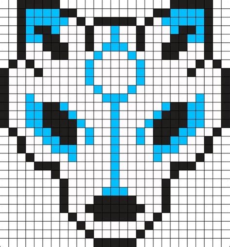 Minecraft Wolf Pixel Art Grid