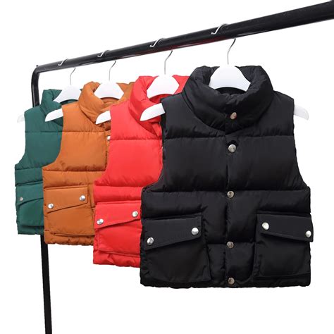 4 11 Yrs Children Vests Winter Ultra Light Big Pocket Vest Coats Boys