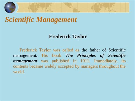 Inventor and engineer who is known as the father of scientific management. ️ Who is the father of scientific management theory. The ...