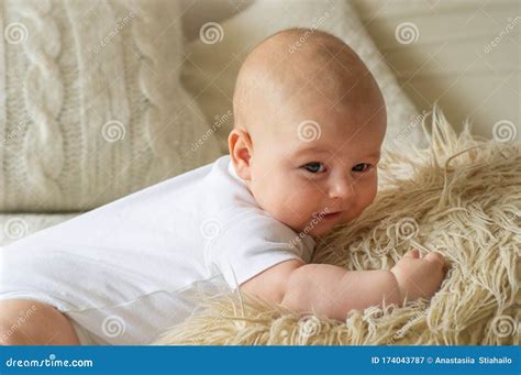 Newborn Baby Lying On The Bed Love Baby Stock Image Image Of