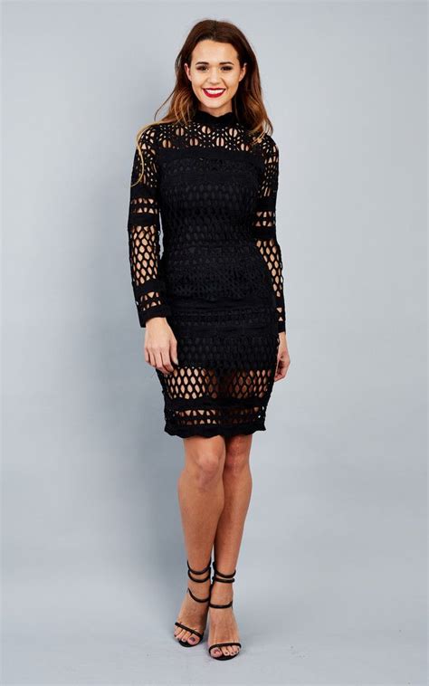 Keeping The Lbd Sassy And Classy This Netted Dress With Black Slip Is