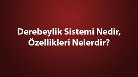 Derebeylik Sistemi Nedir Özellikleri Nelerdir Derebeylik Rejimi Nasıl