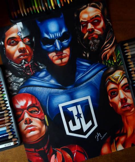 The Justice League Drawing By Vincent Ramirez Drawings Comic Art