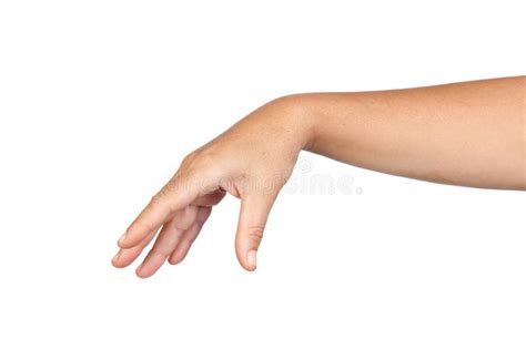 Womans Hand Dropping Something Stock Image Image Of Thumb T