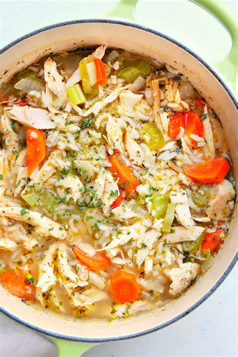 Leftover Turkey Soup With Rice Crunchy Creamy Sweet