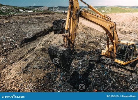 Heavy Digging Equipment And Tractor Stock Photo