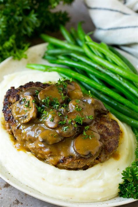 It's simple and foolproof and completely worthy of your dinner table. Hamburger Steaks with Mushroom Gravy Recipe | Salisbury ...
