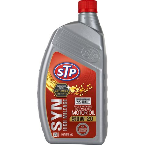 Stp 0w 20 Synthetic High Mileage Engine Oil 1 Quart
