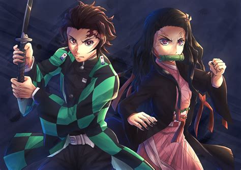 1452x1412 Resolution Nezuko Kamado and Tanjirou Kamado 1452x1412
