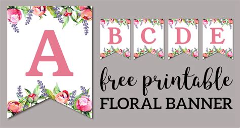 Free Printable Individual Alphabet Letters Floral Free Printable