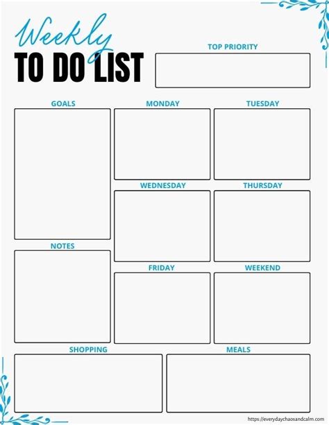 6 Printable Weekly To Do List Templates For Better Productivity
