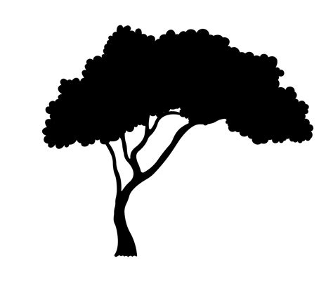 African Tree Silhouette Vector Art Icons And Graphics For Free Download