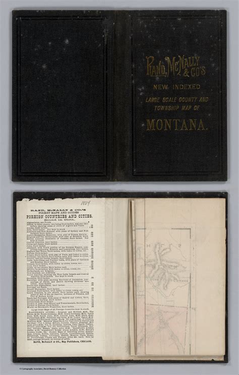 Covers To Rand Mcnally And Cos New Township Map Of Montana Entered