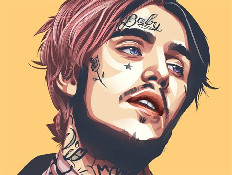 The Legend Of Lil Peep Portrait Vector Portrait Illustration Rapper Art