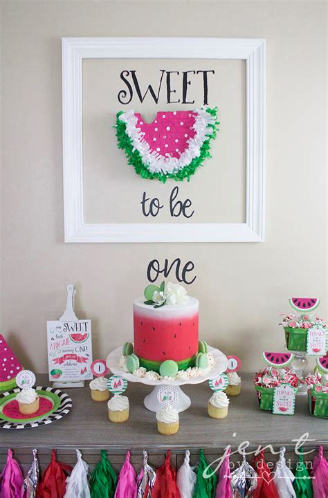 A watermelon birthday party is perfect for the summer. A Watermelon First Birthday Party with Cricut — Jen T. by ...