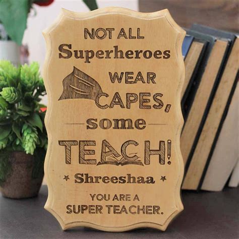 Not All Superheroes Wear Capes Some Teach Wood Sign T For Teachers