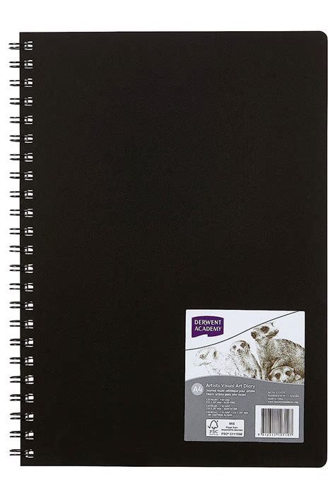 Derwent Academy Visual Art Diary Sketch Book 120 Pages 110 Gsm A4