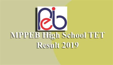 Mppeb High School Tet Result 2019 Mp 1st Grade Teacher Result
