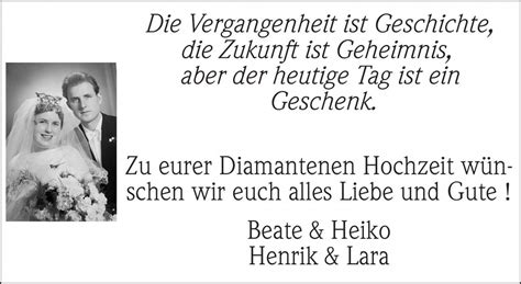 Selbstverständlich dürfen sprüche für die goldene hochzeit lustig und auch mal etwas ironisch gemeint sein. Diamantene Hochzeit Glückwunsch / Gedichte Zitate Spruche Zur Diamantenen Hochzeit Fur Schone ...