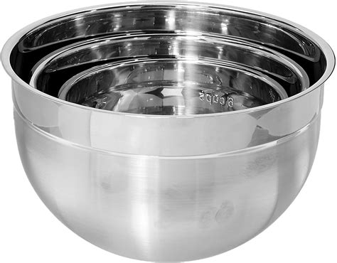 Stainless Steel Mixing Bowl 3 Piece Set, Set includes 3 sizes that can ...