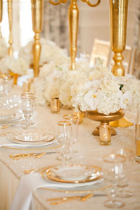 Glamorous Gold And Ivory Wedding Theme Ivory Wedding Decor Ivory