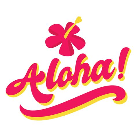 Aloha Flower Hawaiian Lettering Transparent Png And Svg Vector File