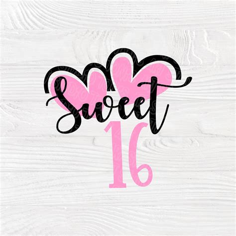 Sweet 16 Svg Sweet 16 Bundle Sixteen Birthday Svg 16th Etsy