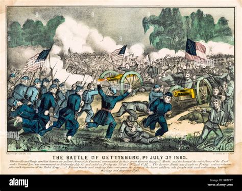 The Battle Of Gettysburg Pa July 3rd 1863 American Civil War