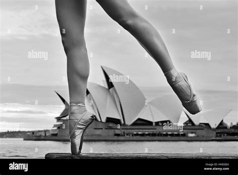 Classical Ballet Position Of Ballerina Ballet Dancer In Point Shoes On