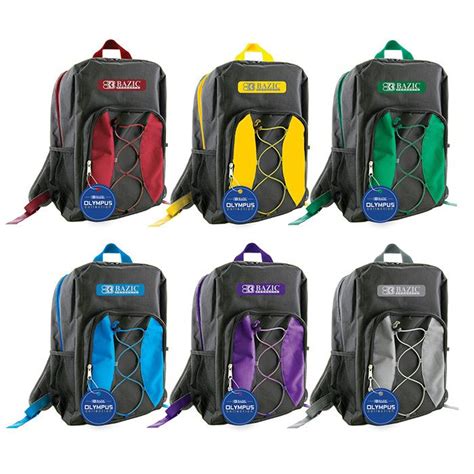 24 Wholesale 17 Bungee Backpack Assorted Color At